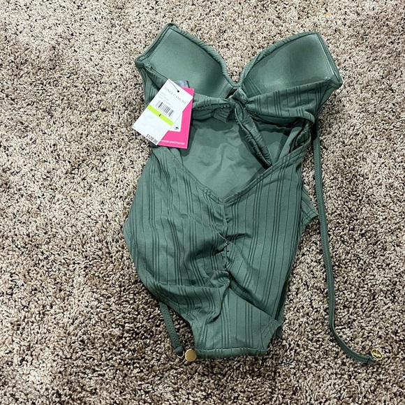 Vince Camuto Molded Cup Wrap Front One Piece Swimsuit - Ripple Effect - Picture 5 of 6